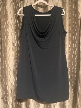 Black Sleeveless Cowl Neck Tunic top